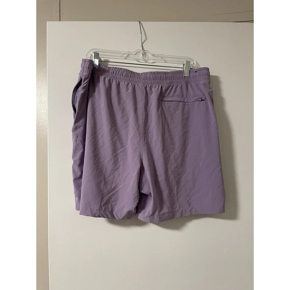 Faherty Swim Trunks Mens XL Blue Floral Shorelite Purple With Gray Lined Beach
